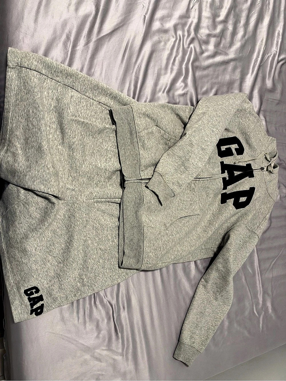 Gap Logo Full-Zip Hoodie and Shorts Set Gray Hoodie